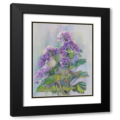 Purple Floriade II Black Modern Wood Framed Art Print with Double Matting by Mayskaya, Alisa