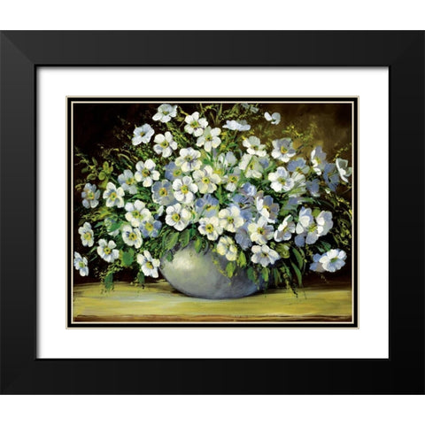 Bouquet of wild flowers Black Modern Wood Framed Art Print with Double Matting by Paleta, Anna