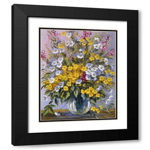Mixed bouquet Black Modern Wood Framed Art Print with Double Matting by Paleta, Anna