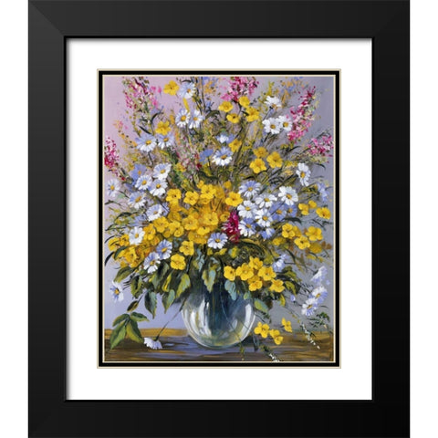 Mixed bouquet Black Modern Wood Framed Art Print with Double Matting by Paleta, Anna