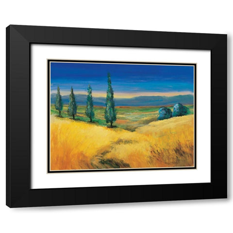 Corn field Black Modern Wood Framed Art Print with Double Matting by Paleta, Anna