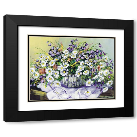 Colourful table II Black Modern Wood Framed Art Print with Double Matting by Paleta, Anna