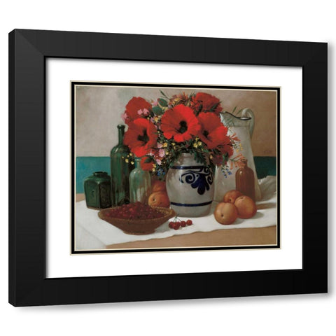 Stillife  Black Modern Wood Framed Art Print with Double Matting by van Rooijen, Carel
