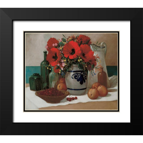Stillife  Black Modern Wood Framed Art Print with Double Matting by van Rooijen, Carel