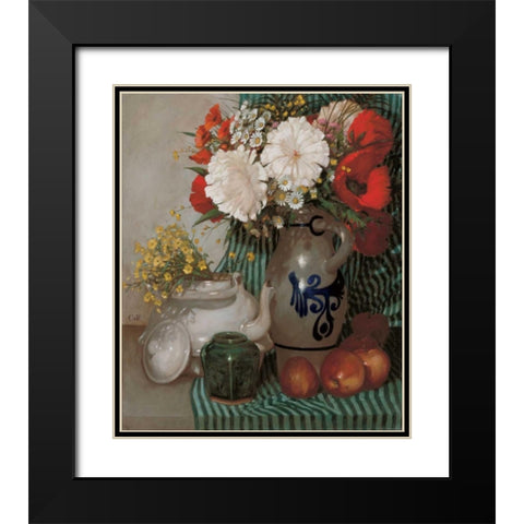 Stillife  Black Modern Wood Framed Art Print with Double Matting by van Rooijen, Carel