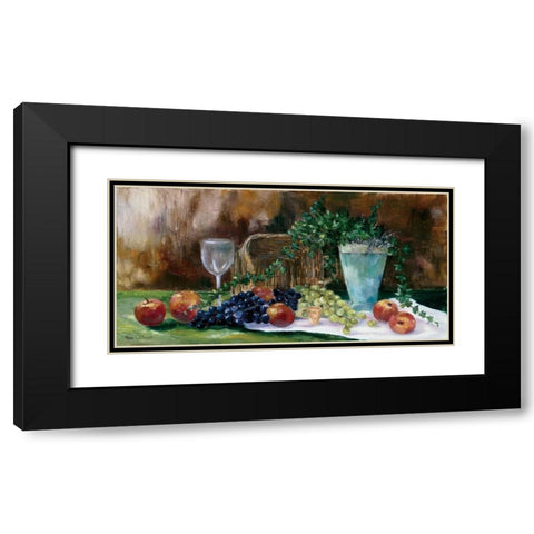 Breakfast grapes Black Modern Wood Framed Art Print with Double Matting by Withaar, Rian