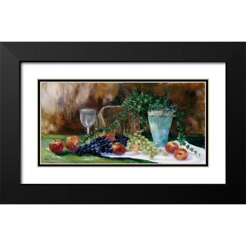 Breakfast grapes Black Modern Wood Framed Art Print with Double Matting by Withaar, Rian