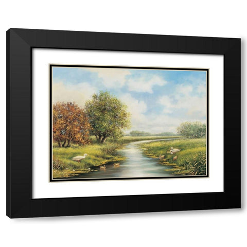 A natural harmony Black Modern Wood Framed Art Print with Double Matting by de Jong, Johan