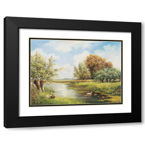 A natural peace Black Modern Wood Framed Art Print with Double Matting by de Jong, Johan