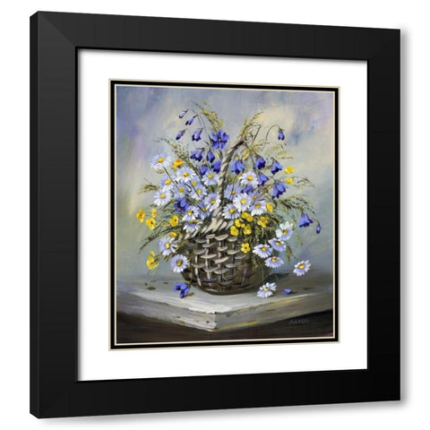 Colourful basket Black Modern Wood Framed Art Print with Double Matting by Schottler, Katharina