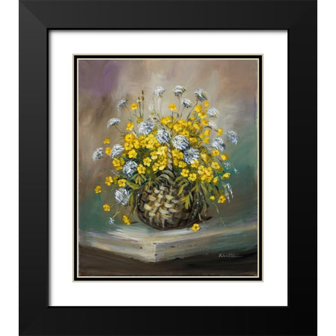 Basket in yellow Black Modern Wood Framed Art Print with Double Matting by Schottler, Katharina