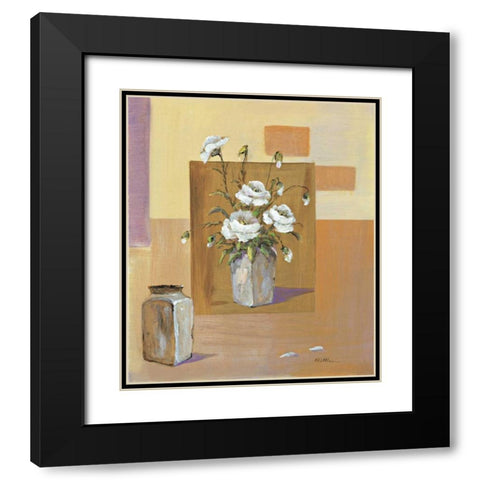 Say it with flowers I Black Modern Wood Framed Art Print with Double Matting by Schottler, Katharina