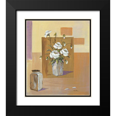 Say it with flowers I Black Modern Wood Framed Art Print with Double Matting by Schottler, Katharina