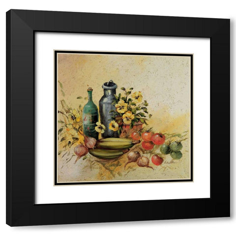 Mediterranean comp. I Black Modern Wood Framed Art Print with Double Matting by Schottler, Katharina