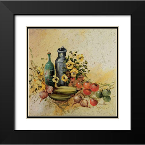 Mediterranean comp. I Black Modern Wood Framed Art Print with Double Matting by Schottler, Katharina