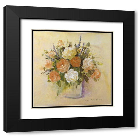 Tradition bouqet I Black Modern Wood Framed Art Print with Double Matting by Schottler, Katharina