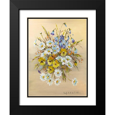 Roadside bouquet I Black Modern Wood Framed Art Print with Double Matting by Schottler, Katharina