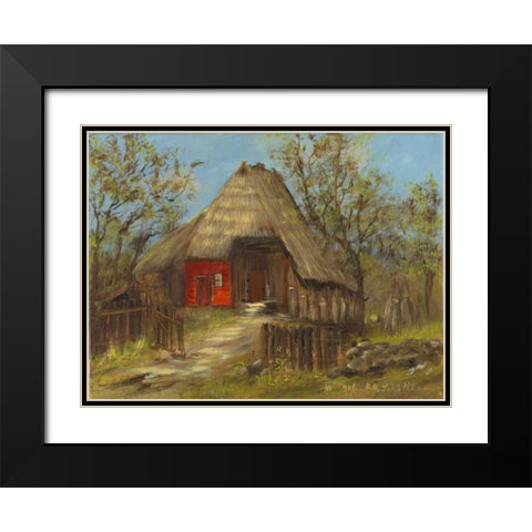 Old farmershouse II Black Modern Wood Framed Art Print with Double Matting by Schottler, Katharina