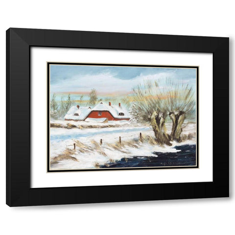 Winter I Black Modern Wood Framed Art Print with Double Matting by Schottler, Katharina