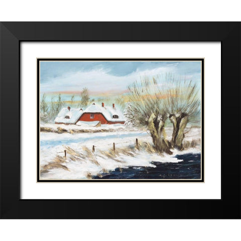 Winter I Black Modern Wood Framed Art Print with Double Matting by Schottler, Katharina