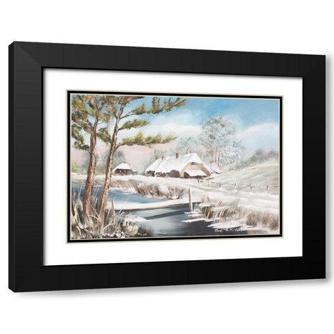 Winter II Black Modern Wood Framed Art Print with Double Matting by Schottler, Katharina