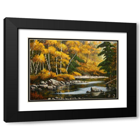 Prishla Oseny Black Modern Wood Framed Art Print with Double Matting by Vlagyislav, Najgyonov
