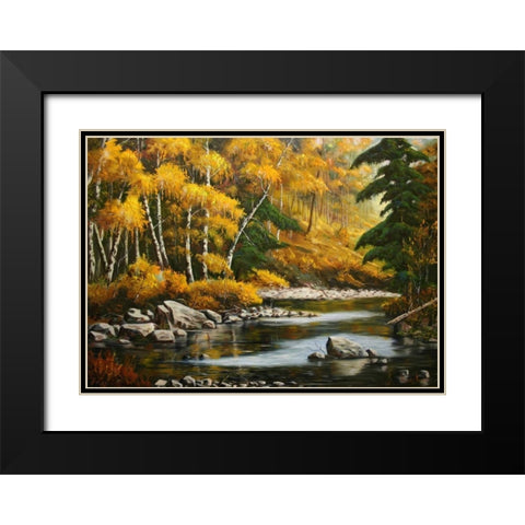 Prishla Oseny Black Modern Wood Framed Art Print with Double Matting by Vlagyislav, Najgyonov