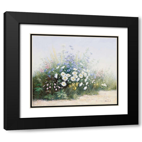 Flower serenade Black Modern Wood Framed Art Print with Double Matting by Motz, Peter