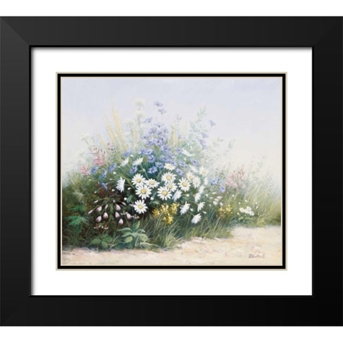 Flower serenade Black Modern Wood Framed Art Print with Double Matting by Motz, Peter