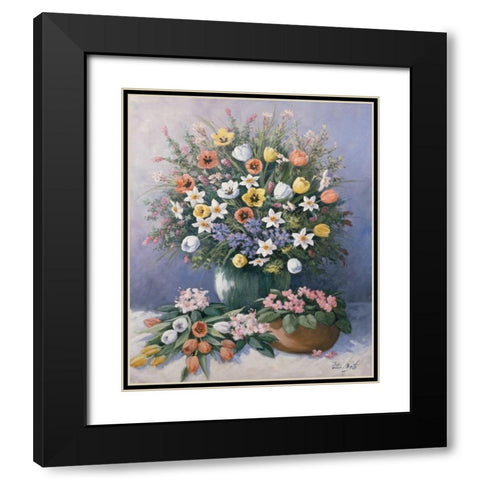 Summer glory Black Modern Wood Framed Art Print with Double Matting by Motz, Peter