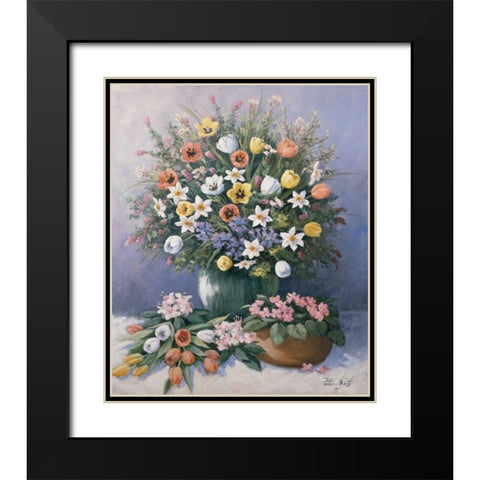 Summer glory Black Modern Wood Framed Art Print with Double Matting by Motz, Peter