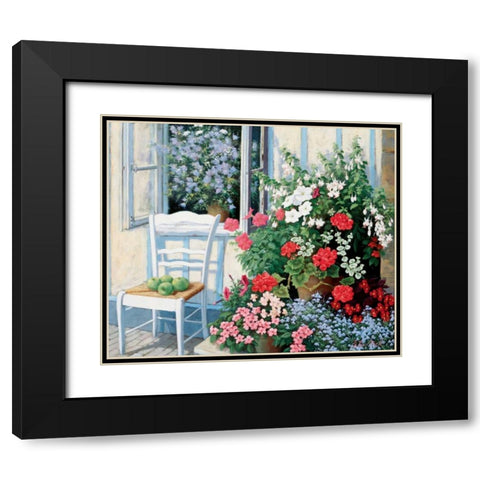 Grannys chair Black Modern Wood Framed Art Print with Double Matting by Motz, Peter