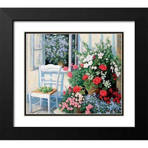 Grannys chair Black Modern Wood Framed Art Print with Double Matting by Motz, Peter