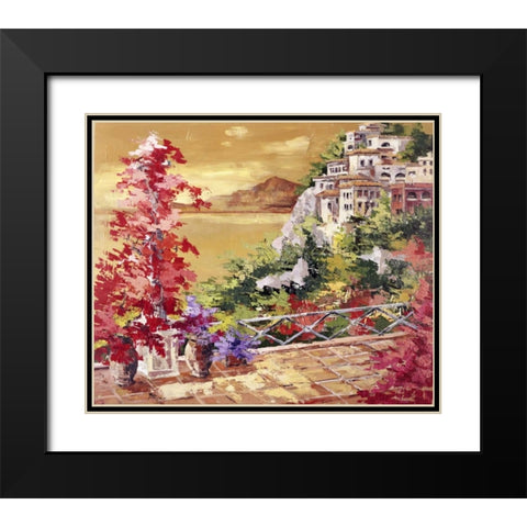 Colori caldi sul golfo Black Modern Wood Framed Art Print with Double Matting by di Viccaro, Roberto