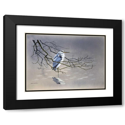 Birdy I Black Modern Wood Framed Art Print with Double Matting by Weenink, Ruud