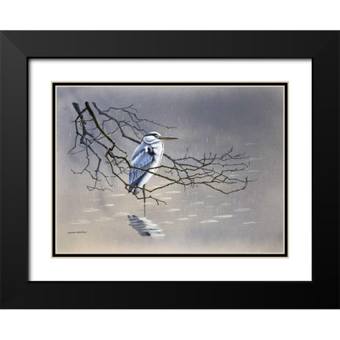 Birdy I Black Modern Wood Framed Art Print with Double Matting by Weenink, Ruud