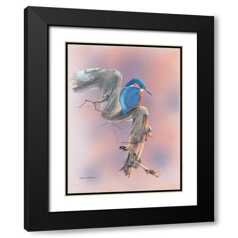 Birdy III Black Modern Wood Framed Art Print with Double Matting by Weenink, Ruud