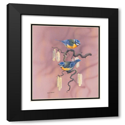 Birdy IV Black Modern Wood Framed Art Print with Double Matting by Weenink, Ruud