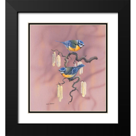 Birdy IV Black Modern Wood Framed Art Print with Double Matting by Weenink, Ruud