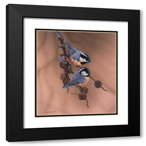 Together Black Modern Wood Framed Art Print with Double Matting by Weenink, Ruud