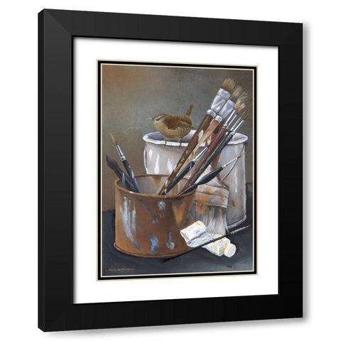 Paint material Black Modern Wood Framed Art Print with Double Matting by Weenink, Ruud