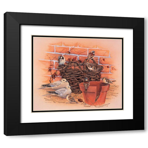 Peace Black Modern Wood Framed Art Print with Double Matting by Weenink, Ruud