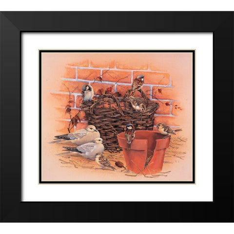 Peace Black Modern Wood Framed Art Print with Double Matting by Weenink, Ruud