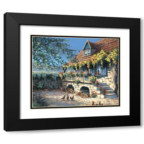 Sunny yard Black Modern Wood Framed Art Print with Double Matting by Withaar, Reint