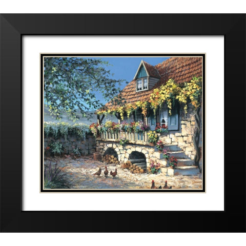 Sunny yard Black Modern Wood Framed Art Print with Double Matting by Withaar, Reint