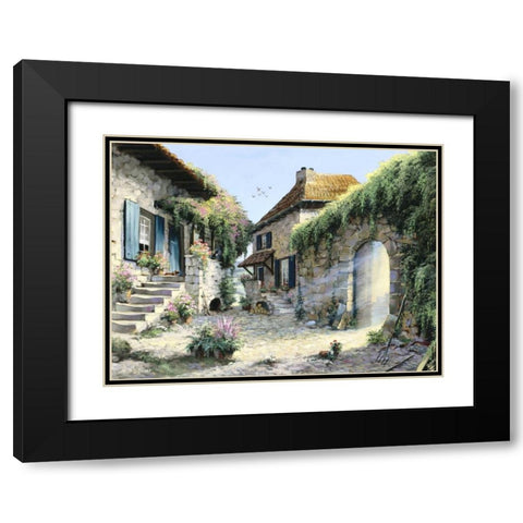 Let the sunshine Black Modern Wood Framed Art Print with Double Matting by Withaar, Reint