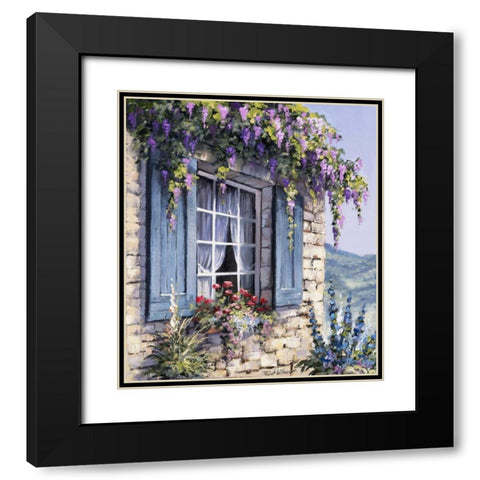 Window I Black Modern Wood Framed Art Print with Double Matting by Withaar, Reint