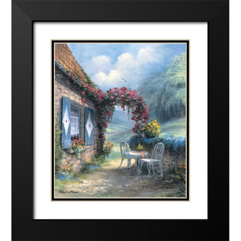 Backgarden I Black Modern Wood Framed Art Print with Double Matting by Withaar, Reint