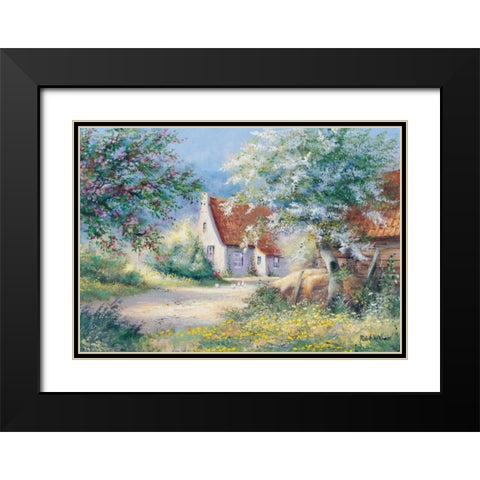 Scent of blossom Black Modern Wood Framed Art Print with Double Matting by Withaar, Reint