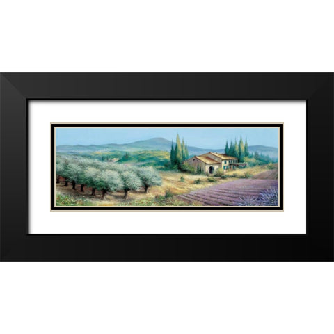 Provence II Black Modern Wood Framed Art Print with Double Matting by Withaar, Reint